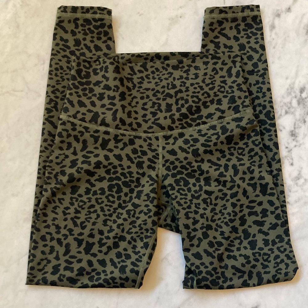 DYI Green and Black Leopard Print Leggings